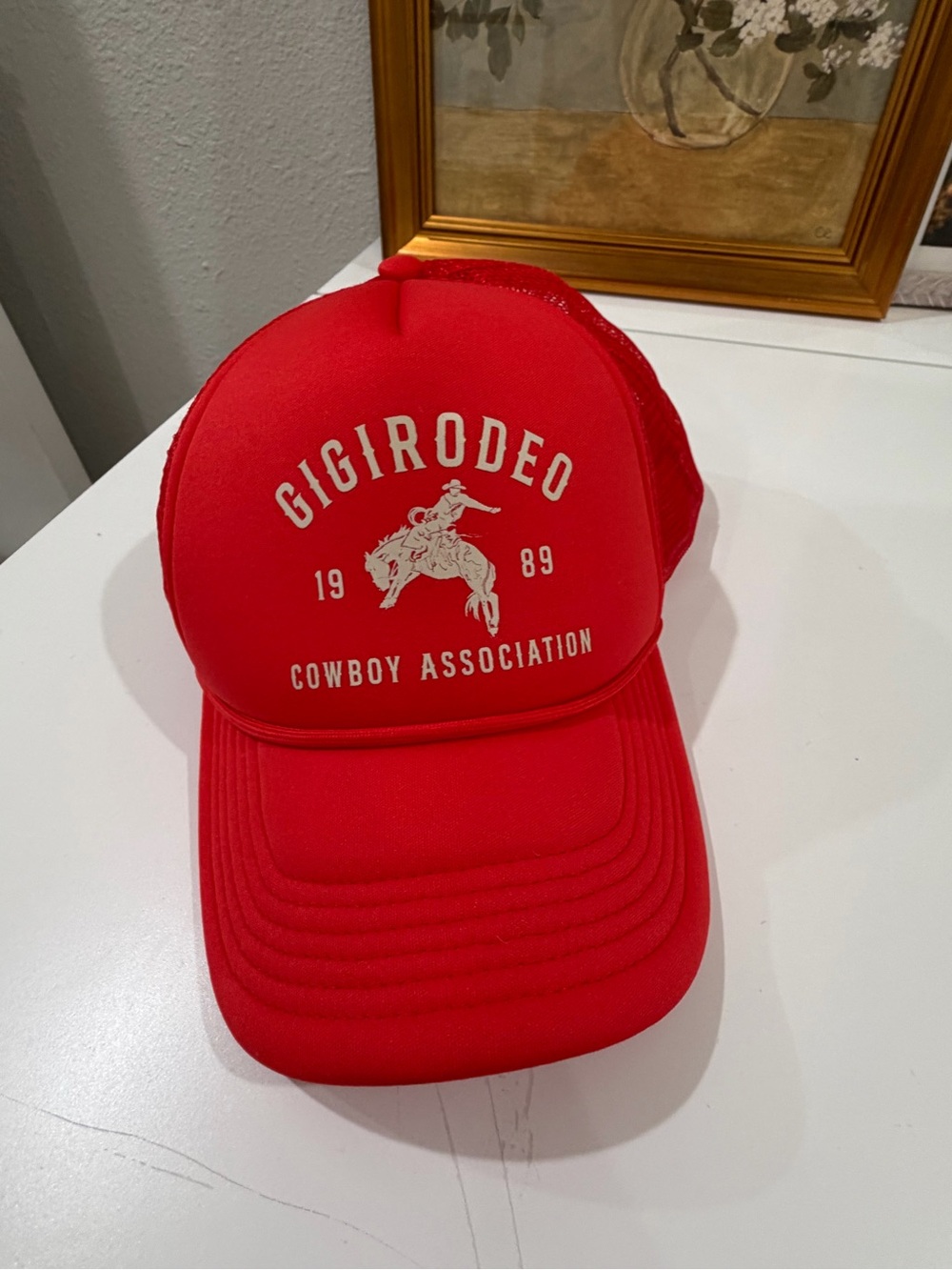 Red Cowboy Association Trucker Hat